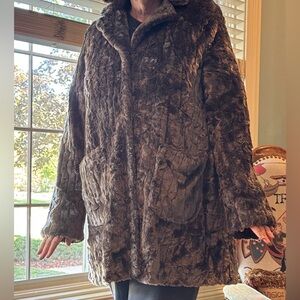 Long Tall Sally Brown Faux Fur Jacket